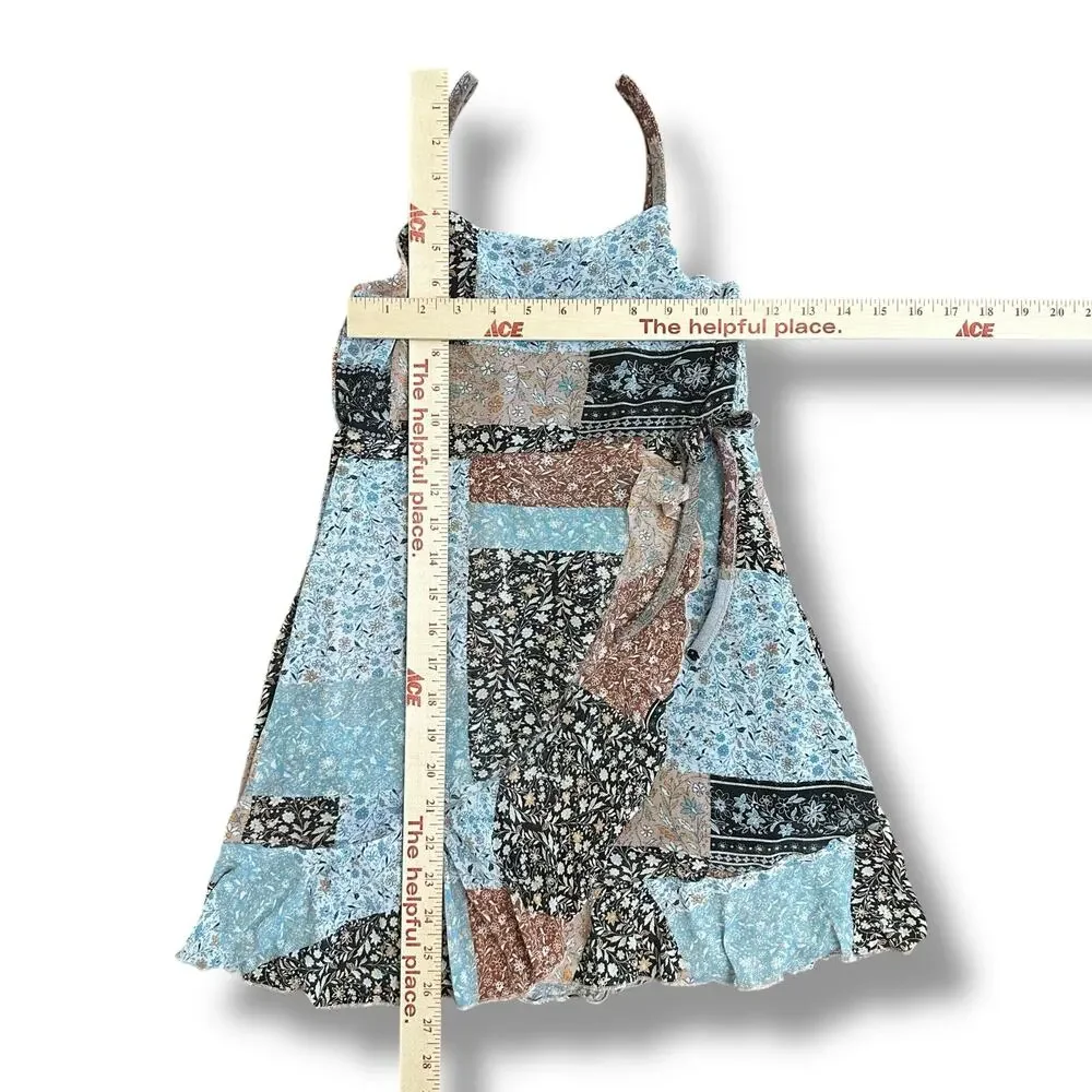 Rare Editions Girls Size‎ 8 Dress Patchwork Floral Sundress Lined Boho Style